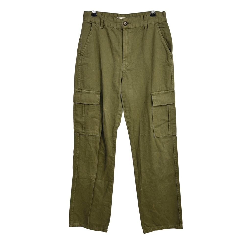Olive Cargo Pants Straight‎ Leg Utility Women's 6 Workwear Gorpcore Minimalist